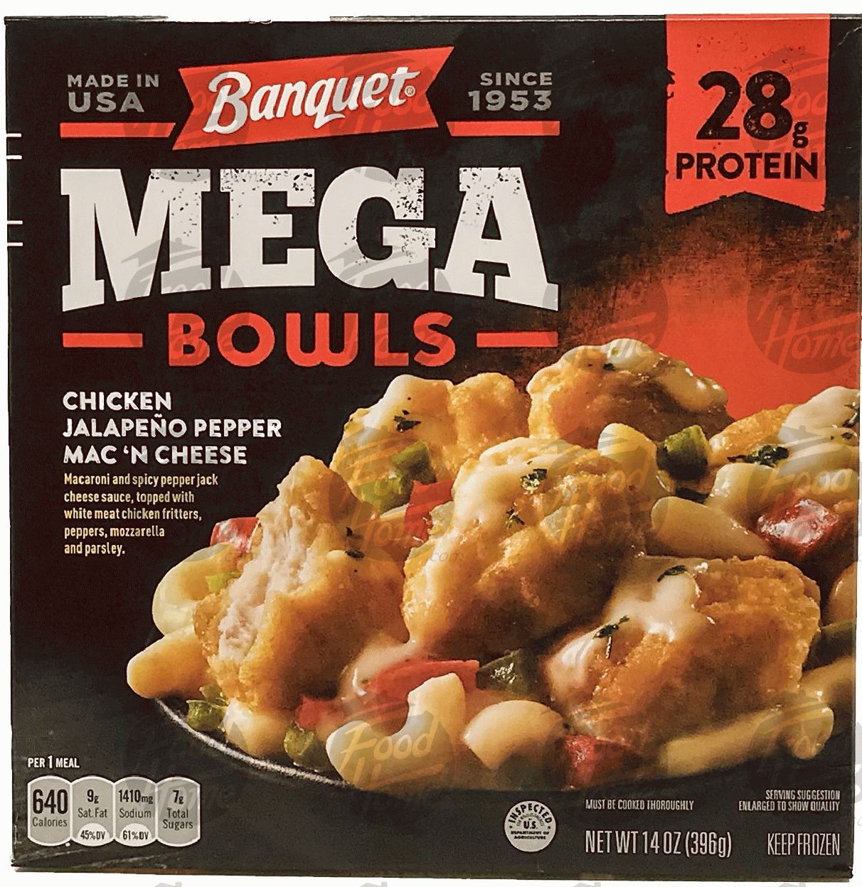 Banquet Mega Bowls chicken jalapeno pepper mac 'n cheese Full-Size Picture